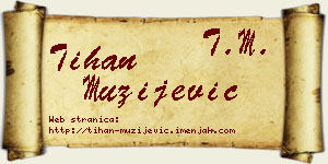 Tihan Mužijević vizit kartica